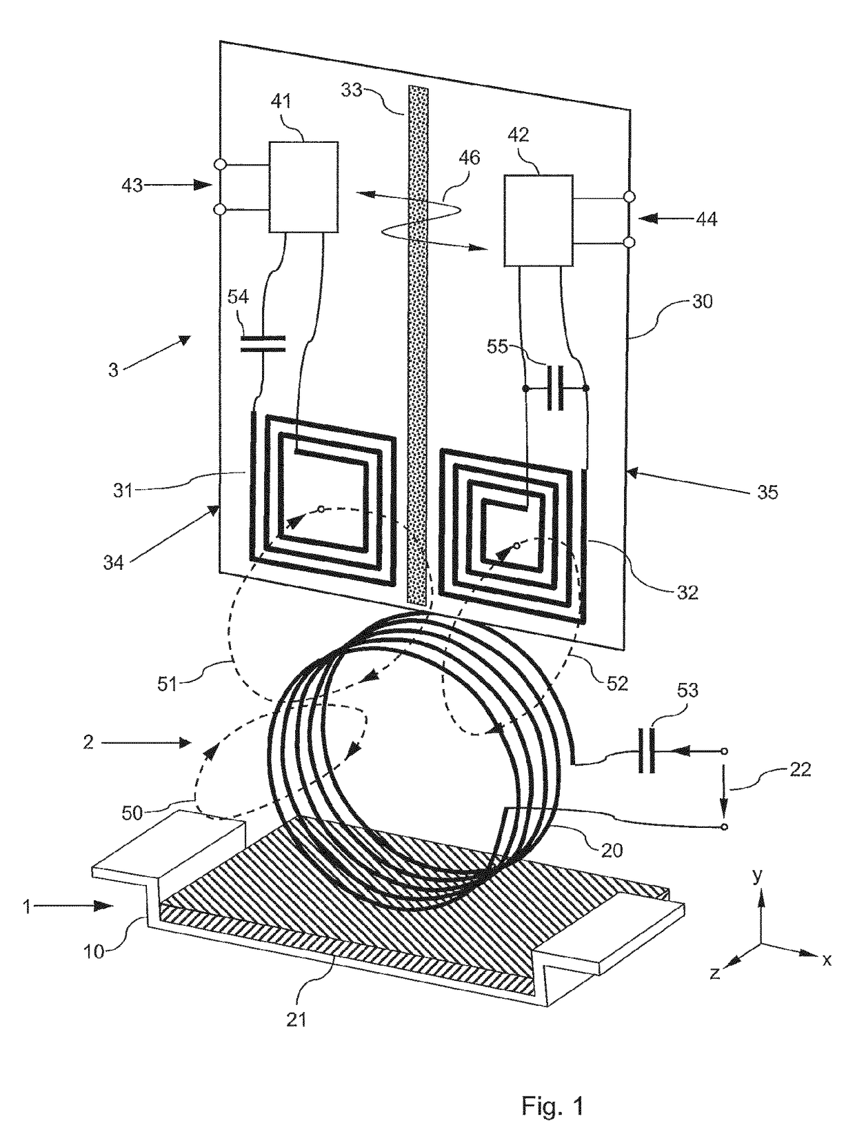 Inductive energy supply unit