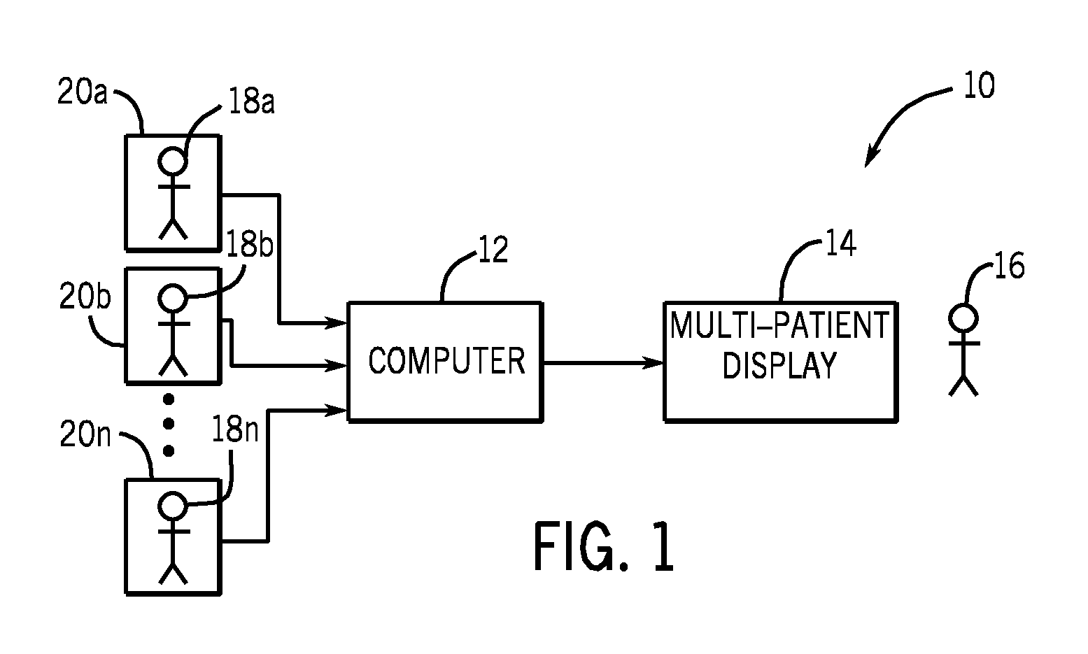 Patient monitoring system with health status indicator