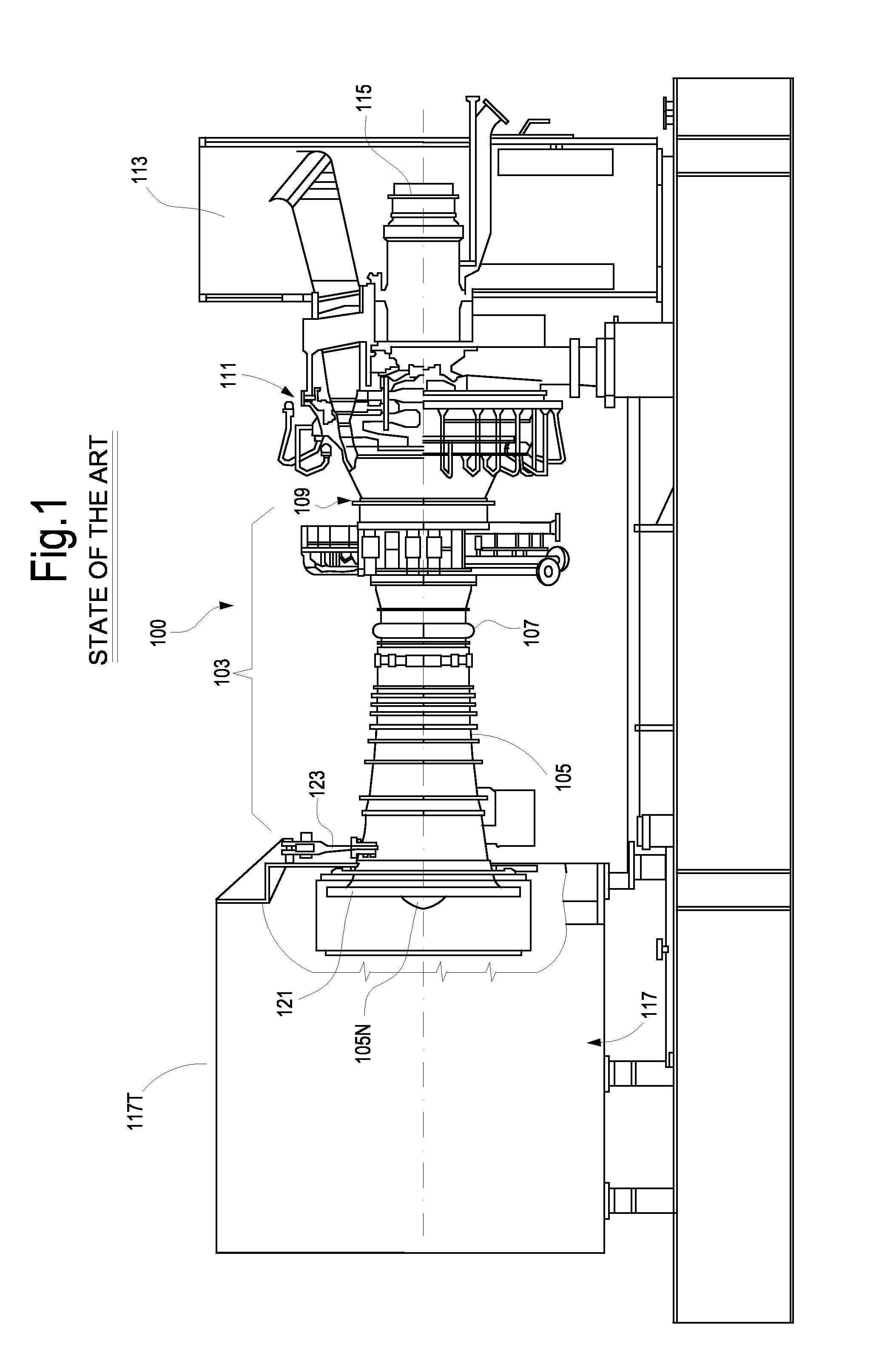 Composite material inlet plenum and gas turbine engine system comprising said plenum