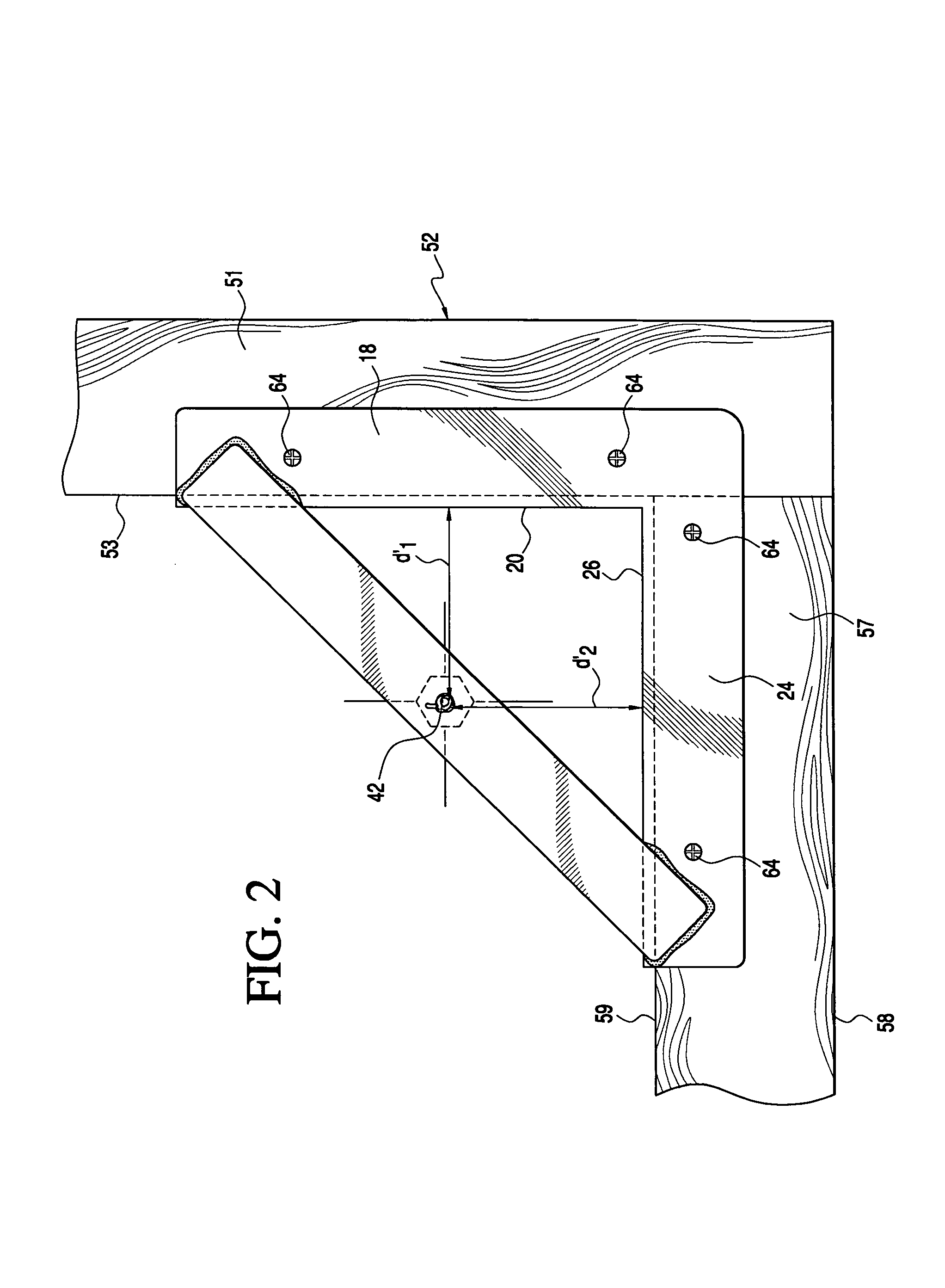 Plumb bob square bracket