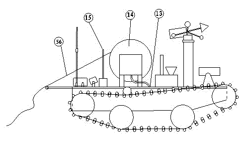 Crawler type walking robot workstation