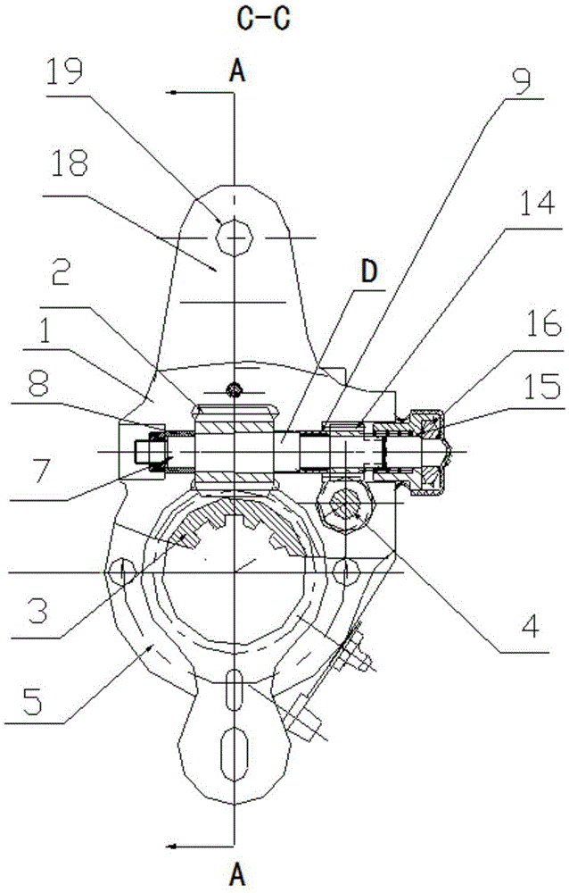 Novel bevel gear vehicle brake clearance automatic adjusting arm