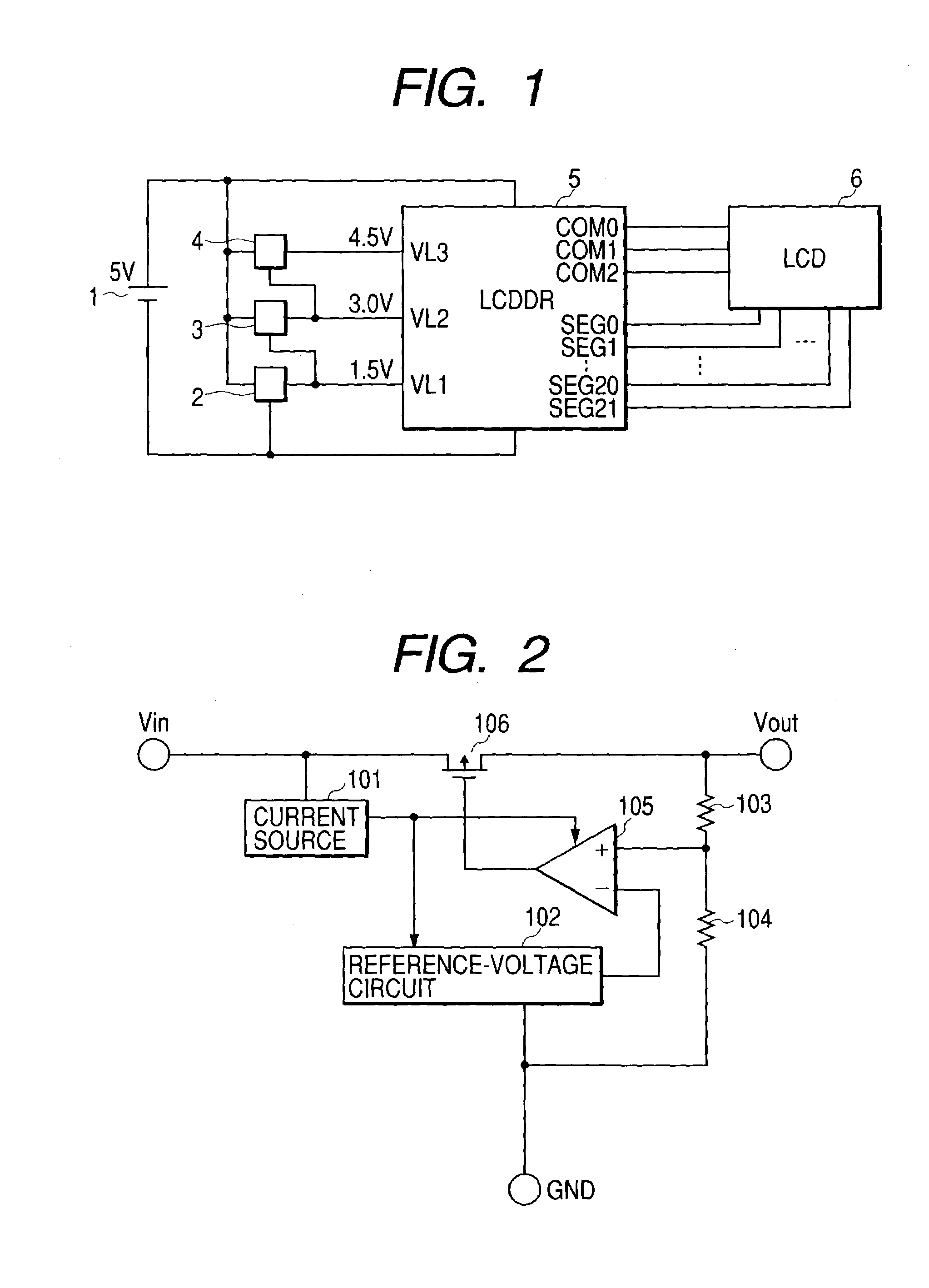 Power circuit for display driver, display device, and camera