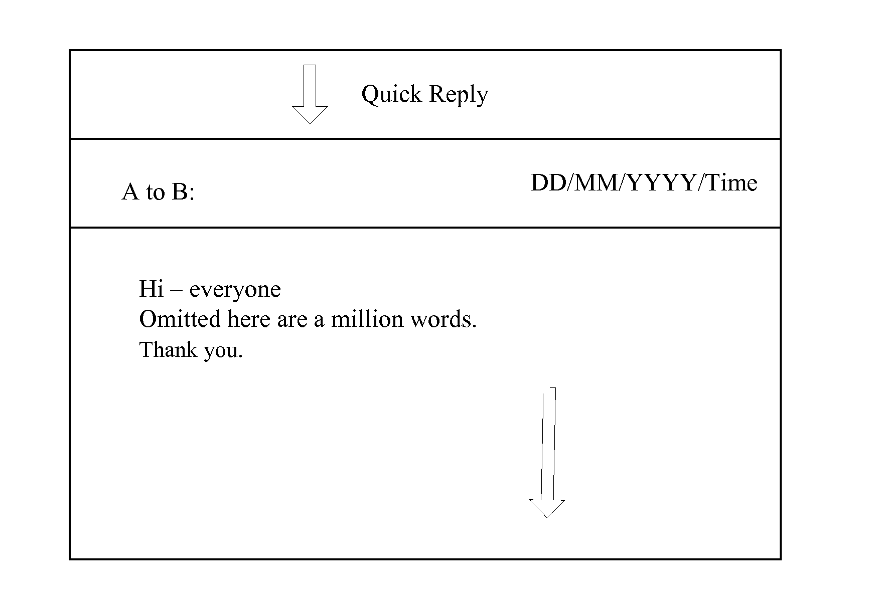 Methods and systems for quick reply operations