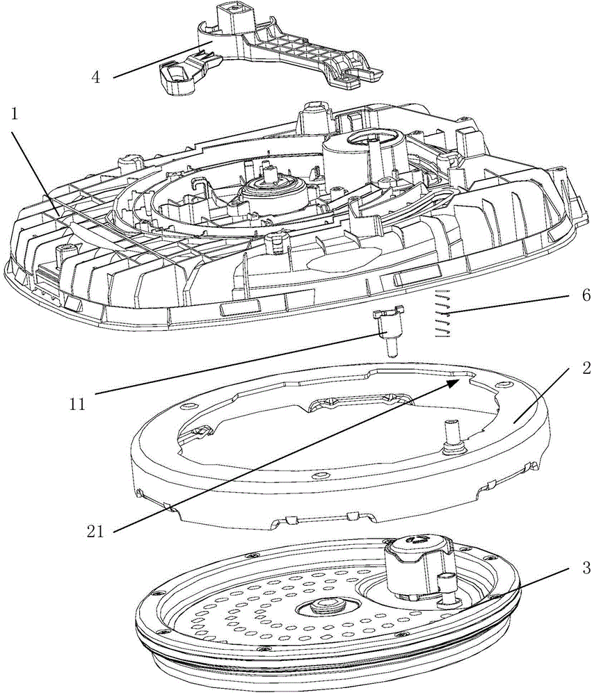 Electric pressure cooker and upper cover component thereof