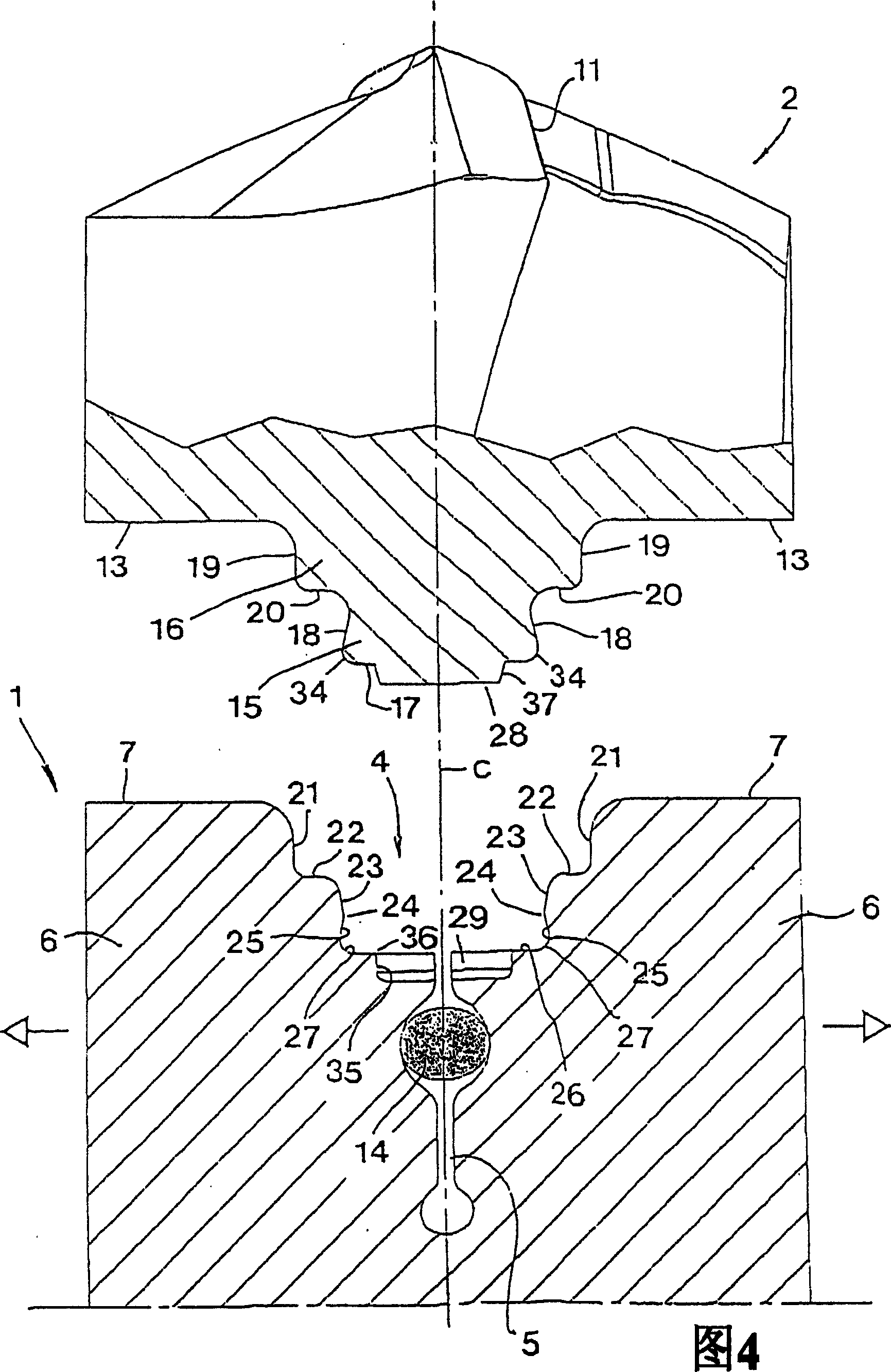 Rotatable tool for chip removing machining