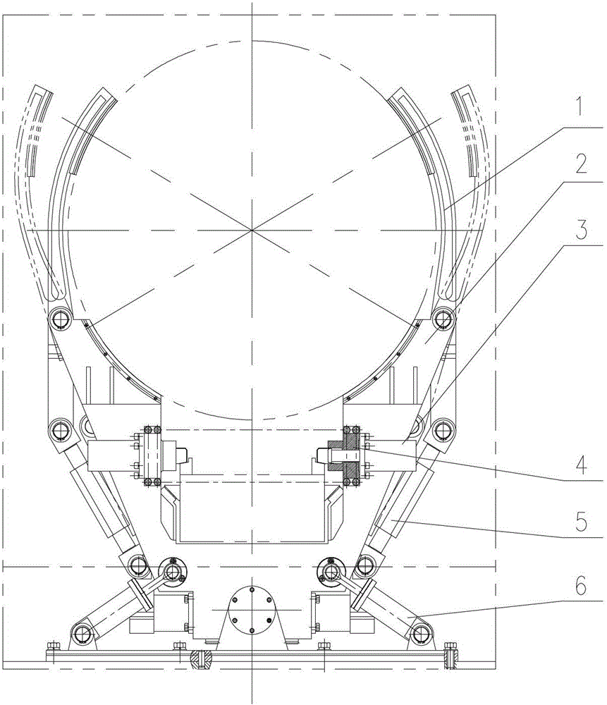 Device for clamping vehicle-mounted large-diameter cylinder