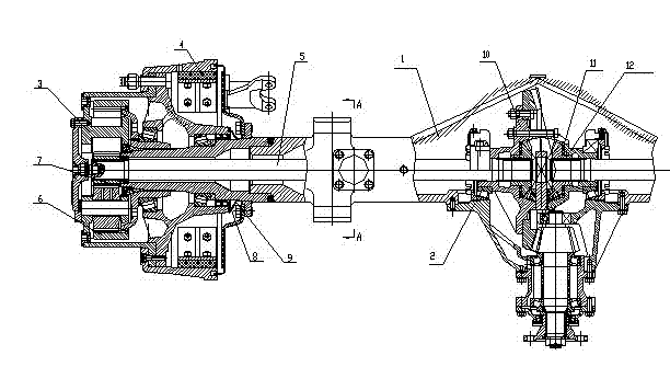 Drive axle of articulated tractor