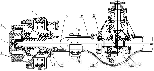 Drive axle of articulated tractor