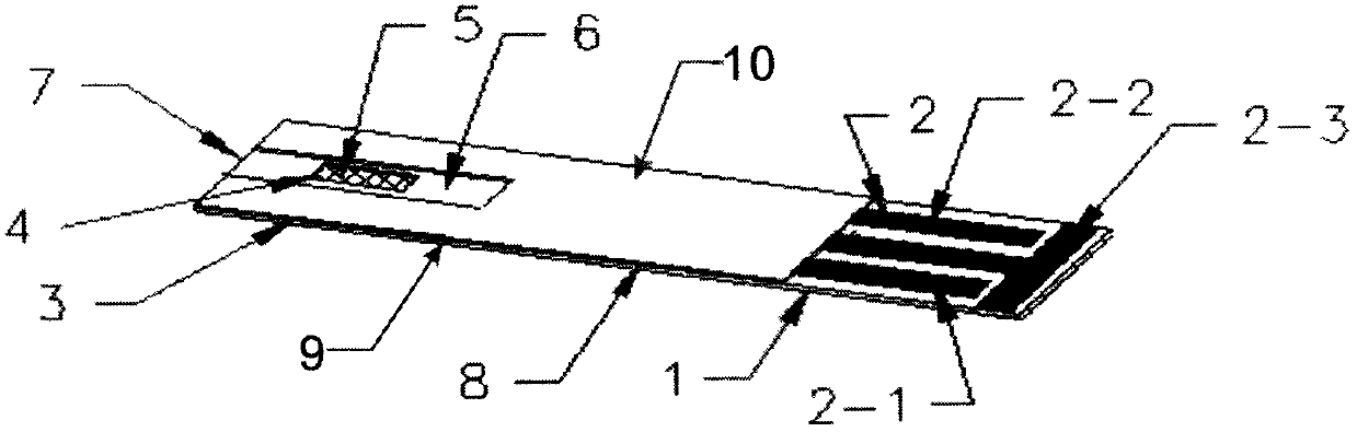 High-sensitivity electrode type uric acid test paper and manufacturing method thereof