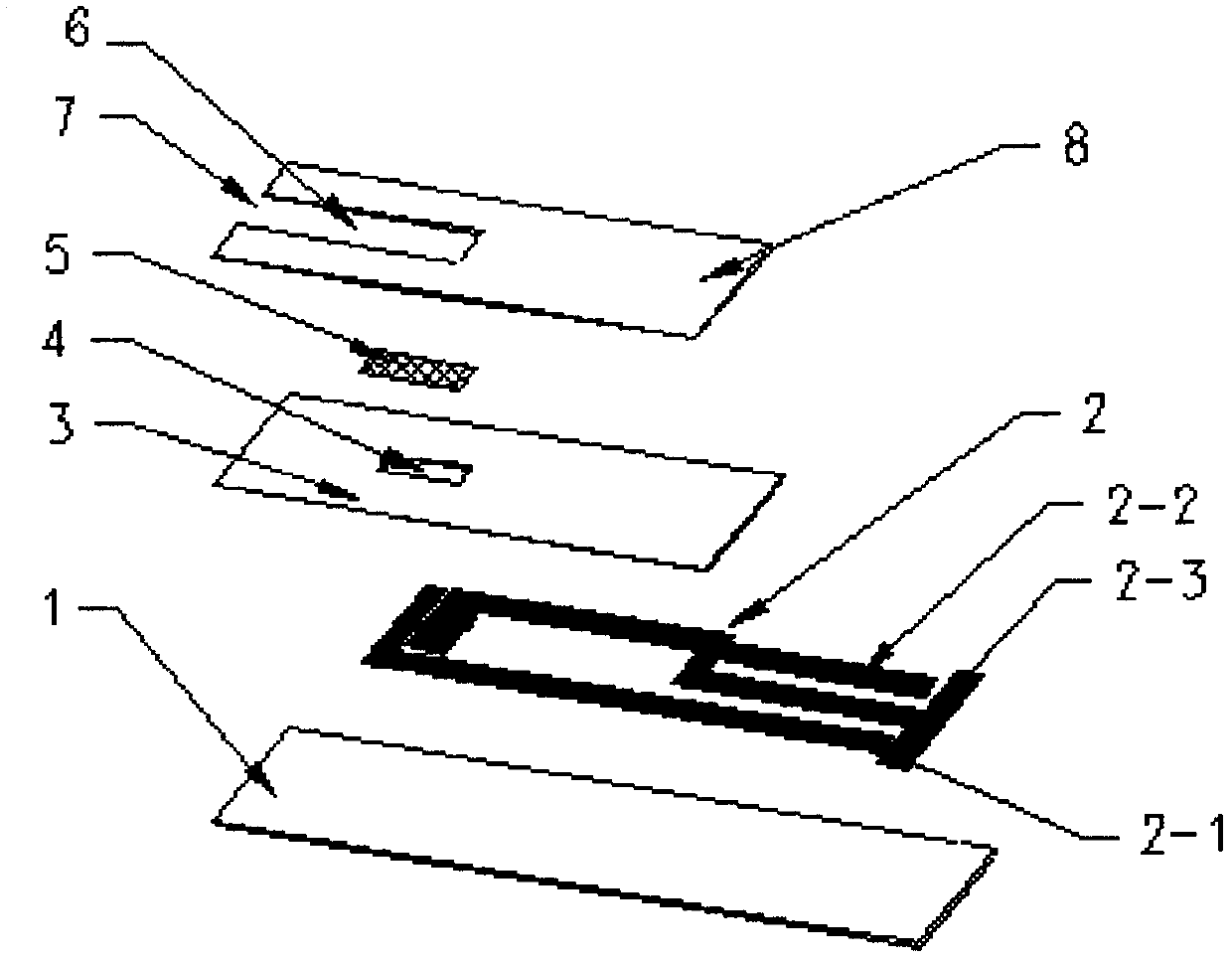 High-sensitivity electrode type uric acid test paper and manufacturing method thereof