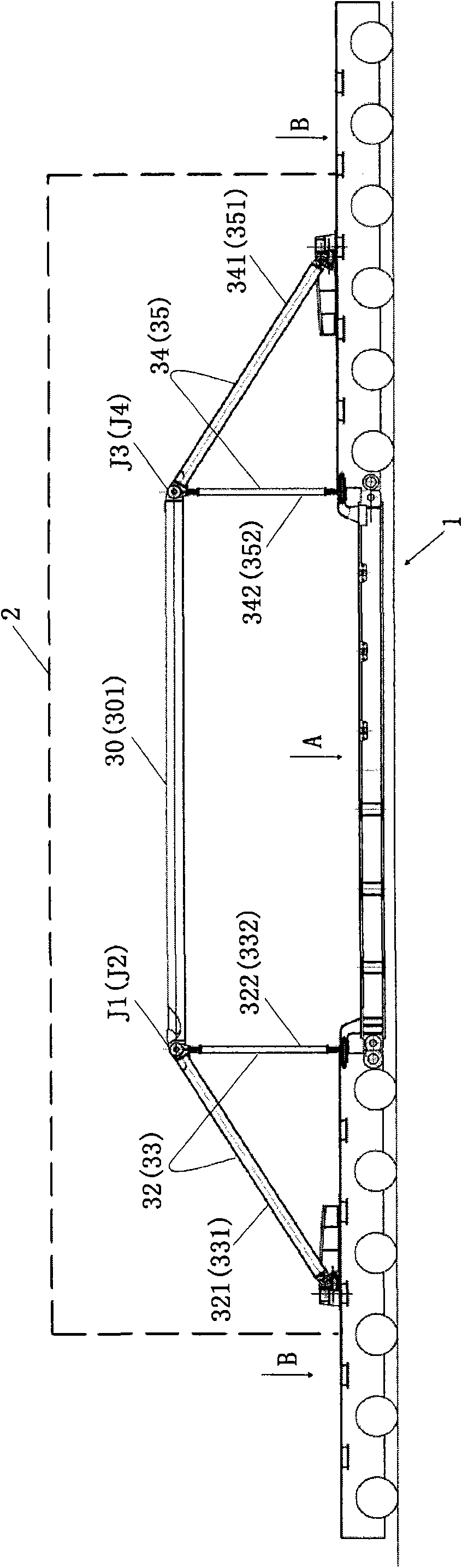 Load-sharing mechanism for loading platform and loading platform thereof