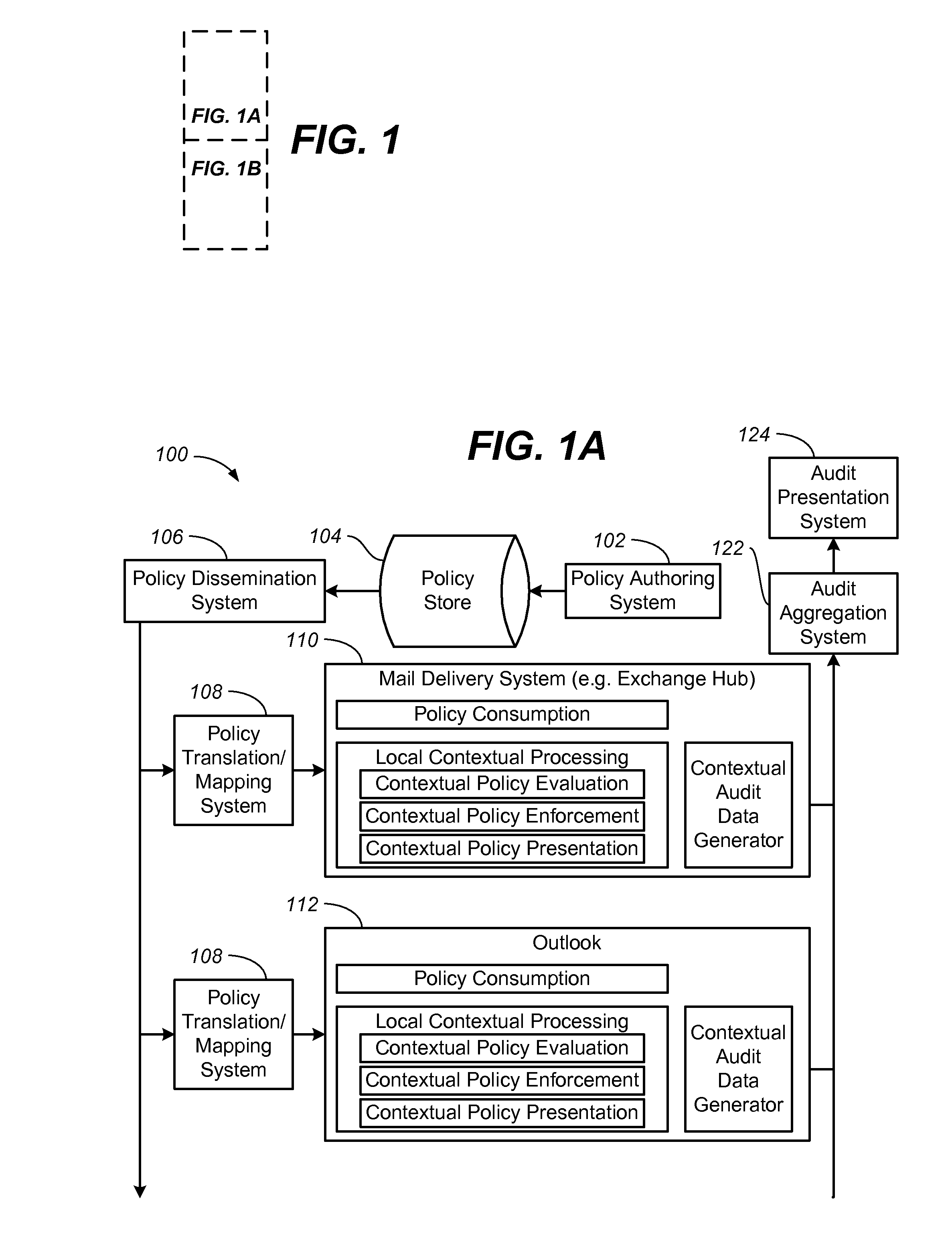 Data detection and protection policies for e-mail