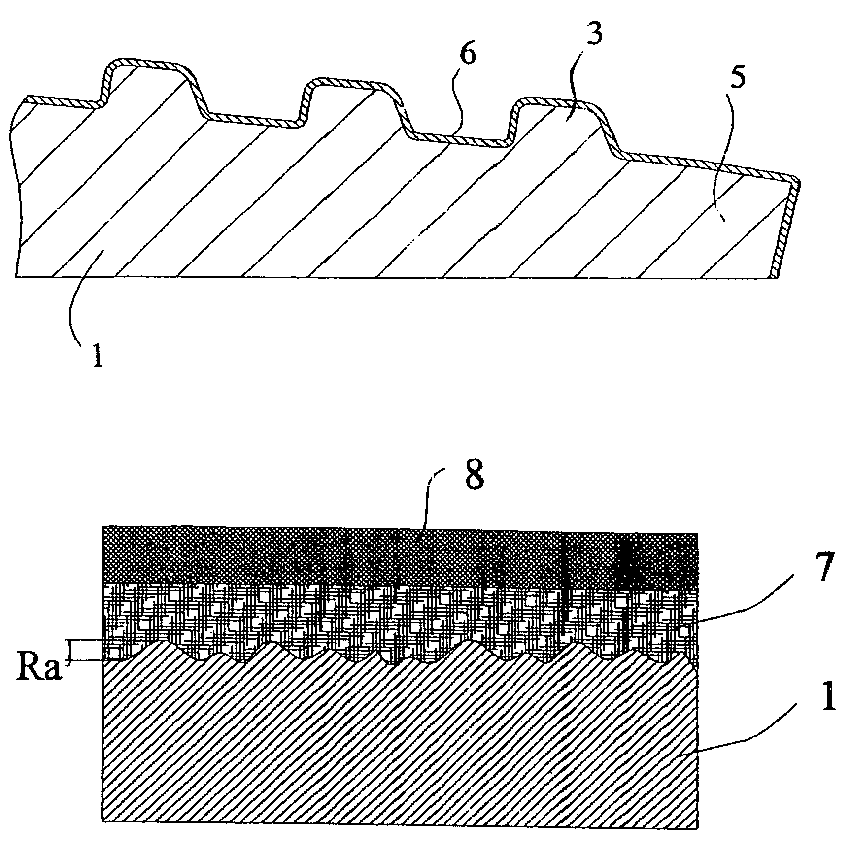 Threaded pipe with surface treatment