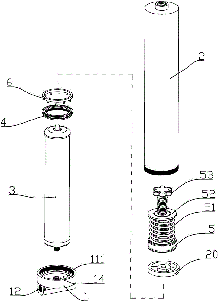 Water-saving type water purifier with ceramic filter element