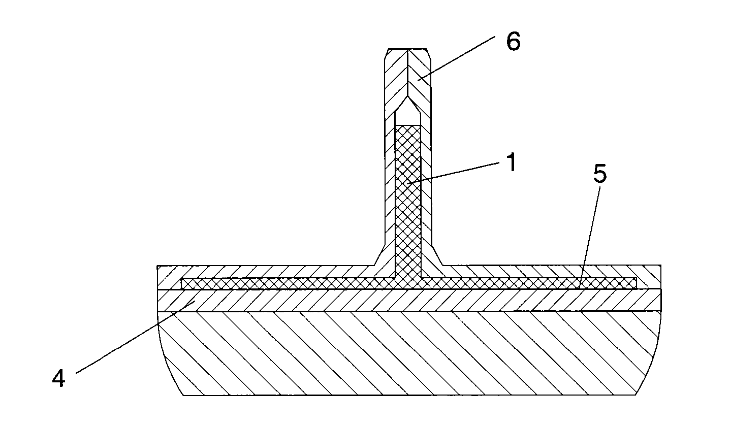 Manufacturing method for "t" shaped stringers with an angle different from 90º between the web and the foot