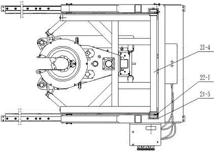 Height-adjustable automatic reciprocating traveling power tongs device