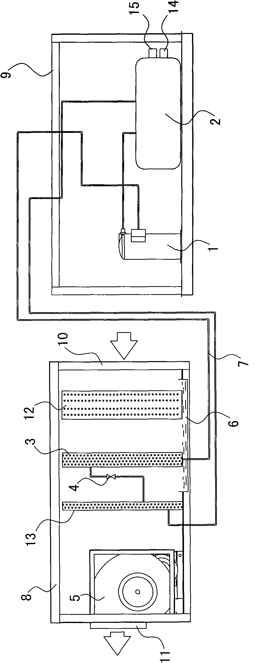 Split fresh-air dehumidifier set