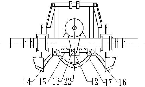 A rotary sugarcane ridge breaking machine