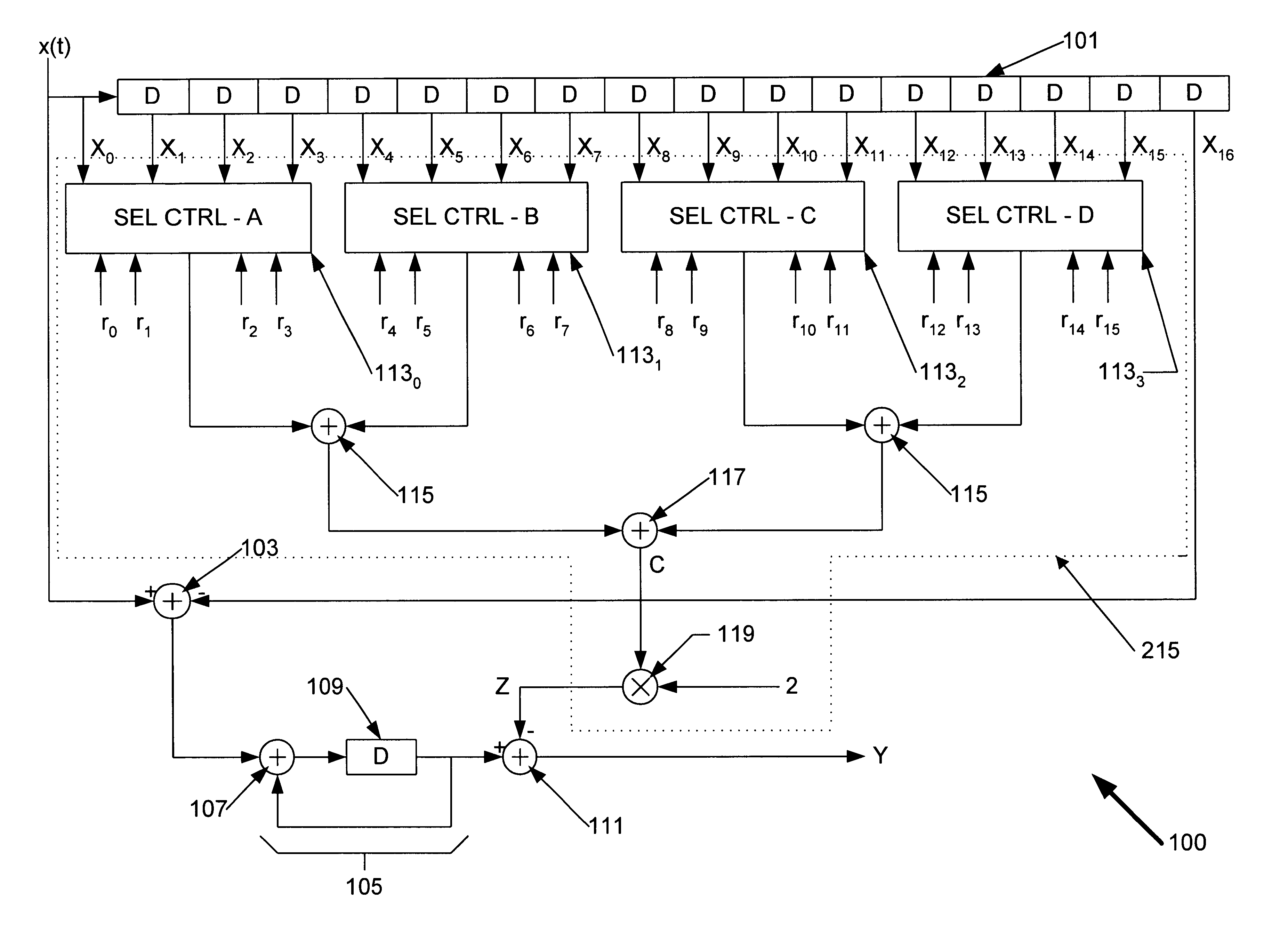 Programmable matched filter bank