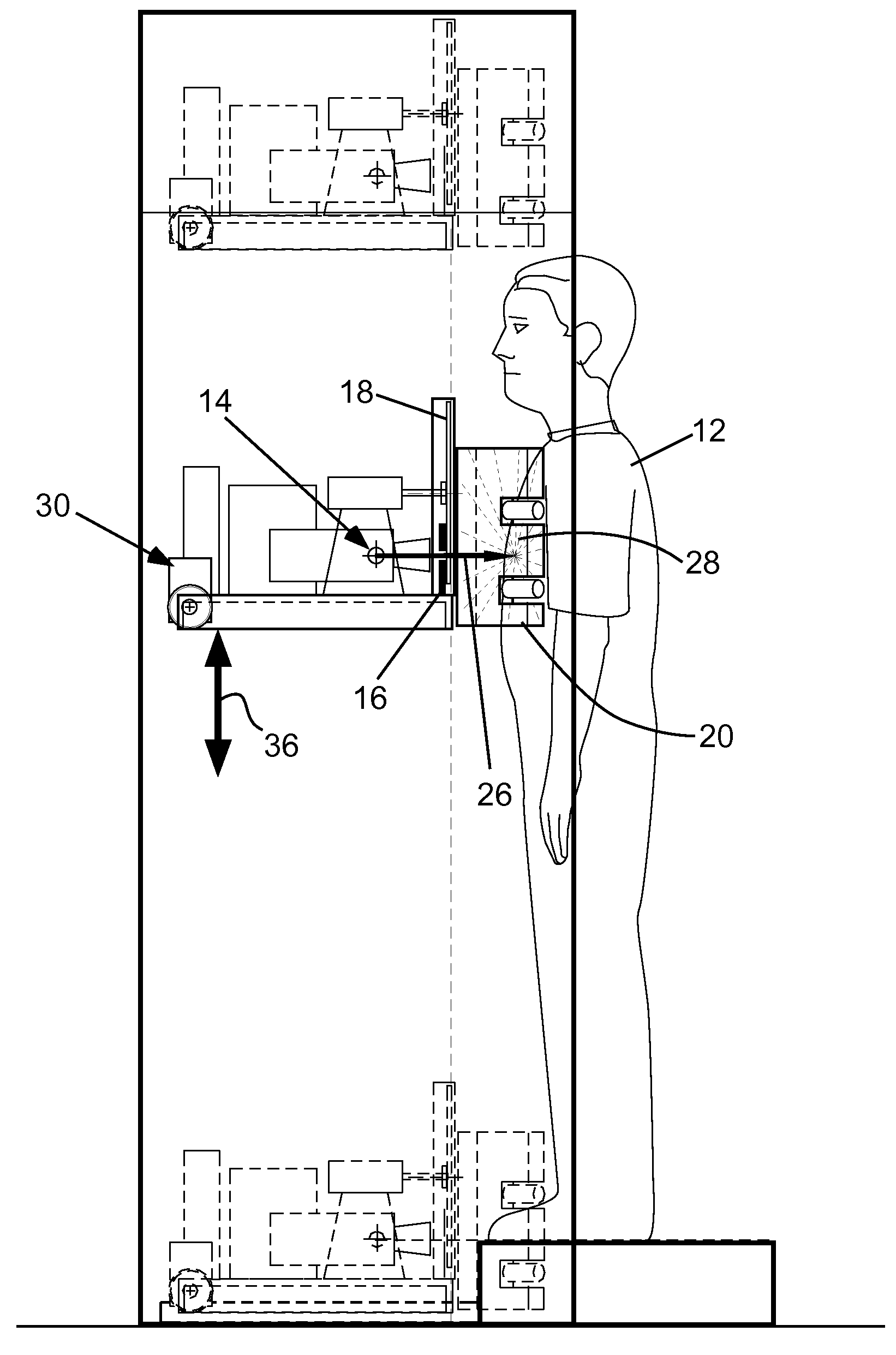 Personnel x-ray inspection system