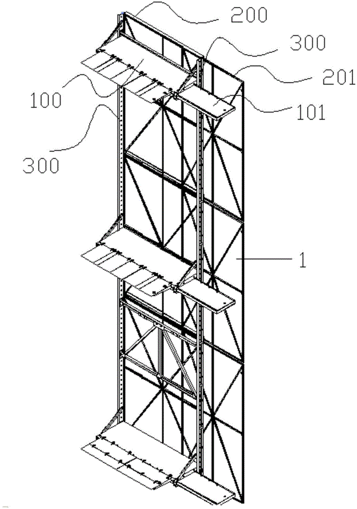 Extensible lifting construction platform