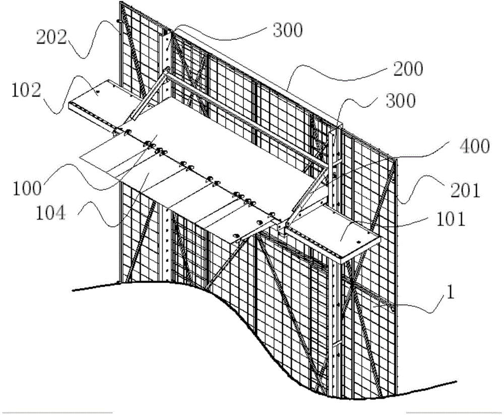 Extensible lifting construction platform