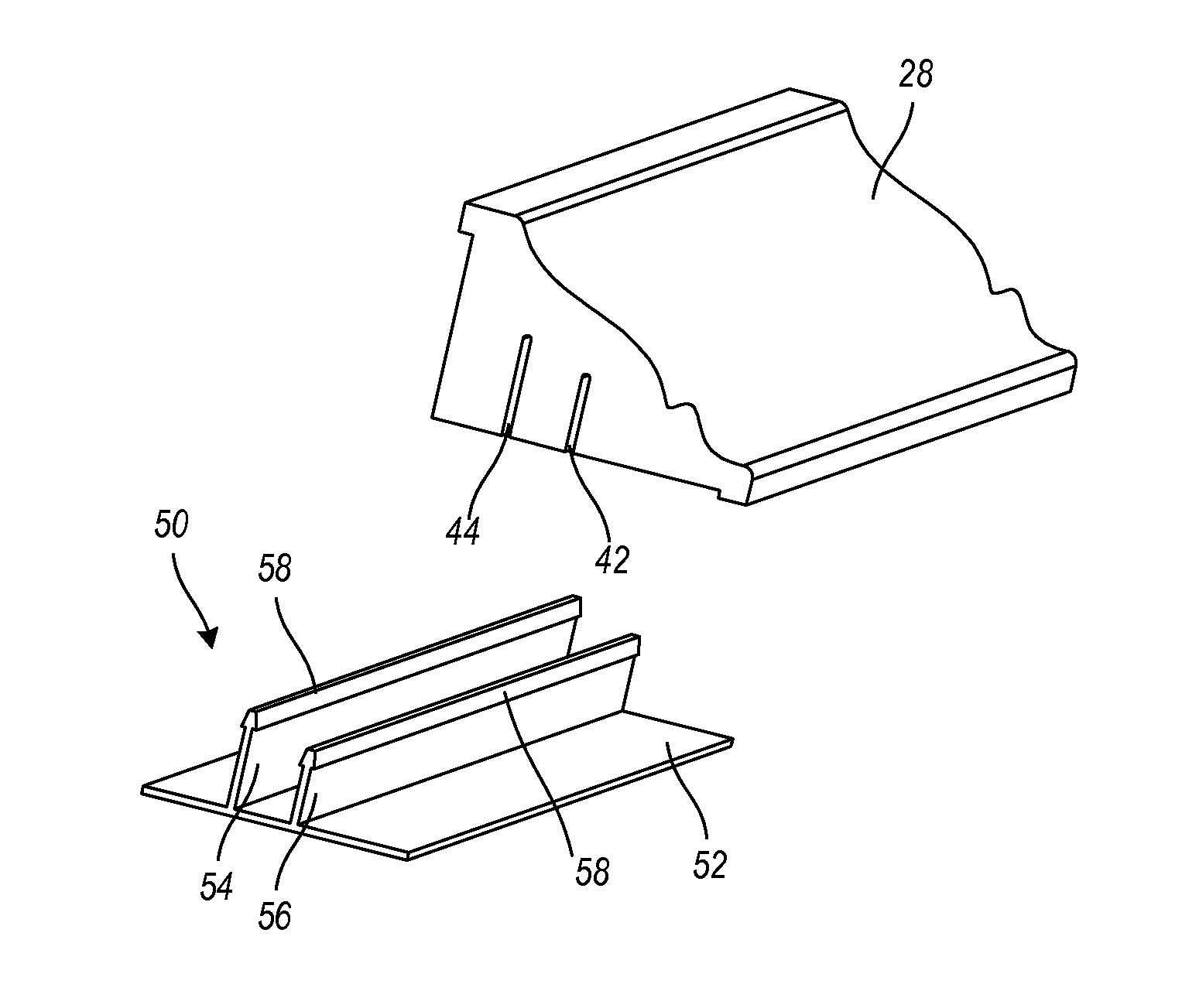 Assembly for coping and mounting trim molding