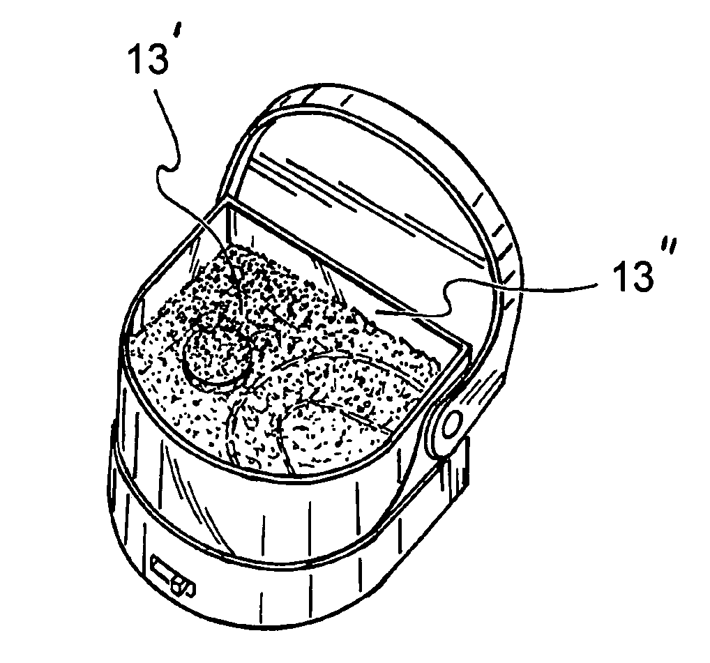 System for cleaning dental and/or medical appliances and implements utilizing a sonic wave bath