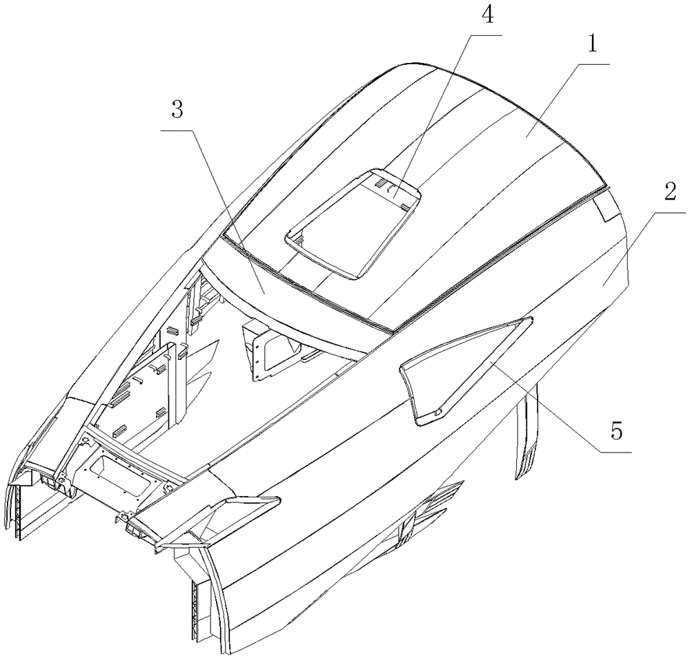 Cab shell of high-speed rail vehicle and its processing method