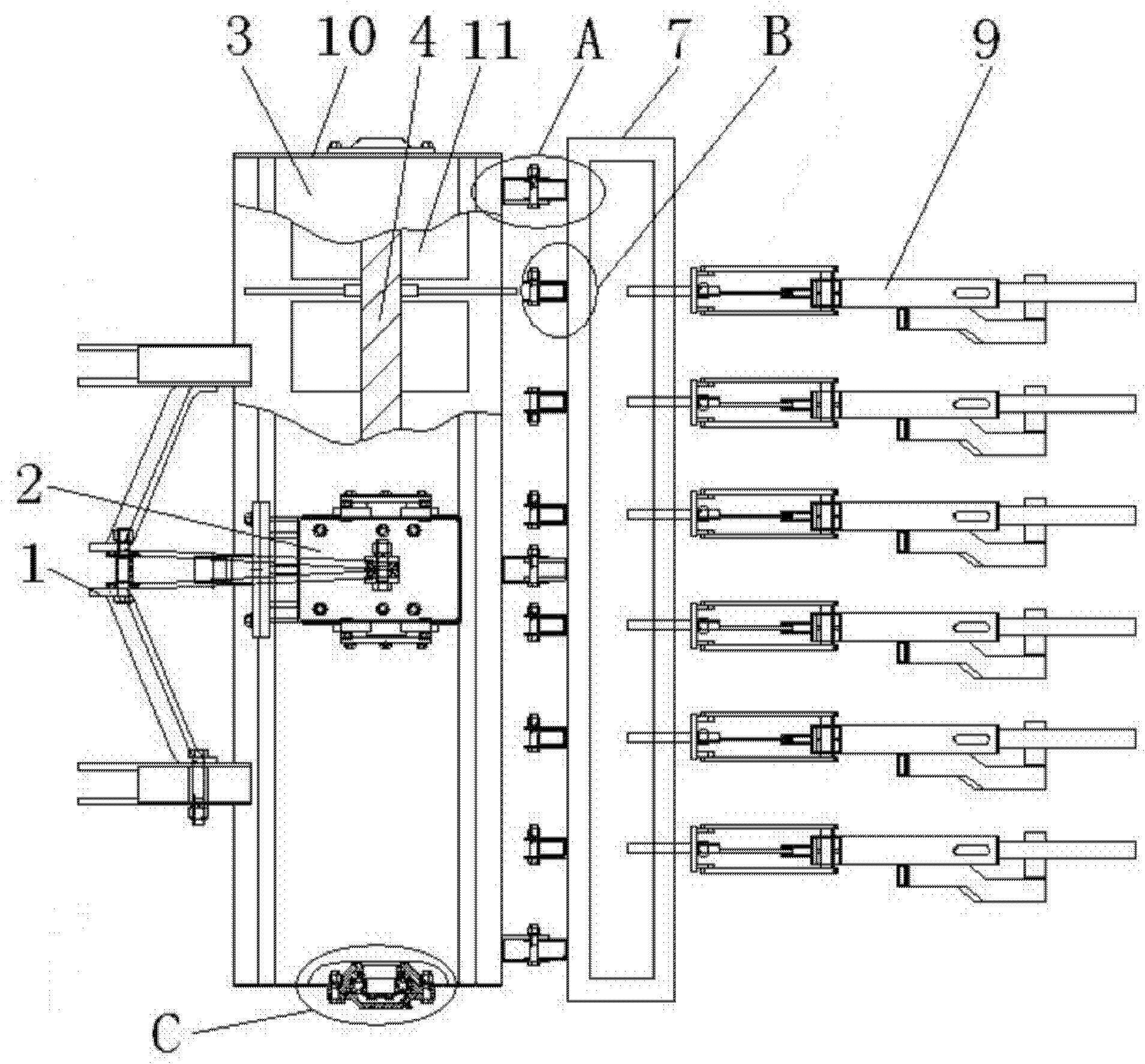 Straw-pressing expansion-cutting type active no-tillage anti-blocking device