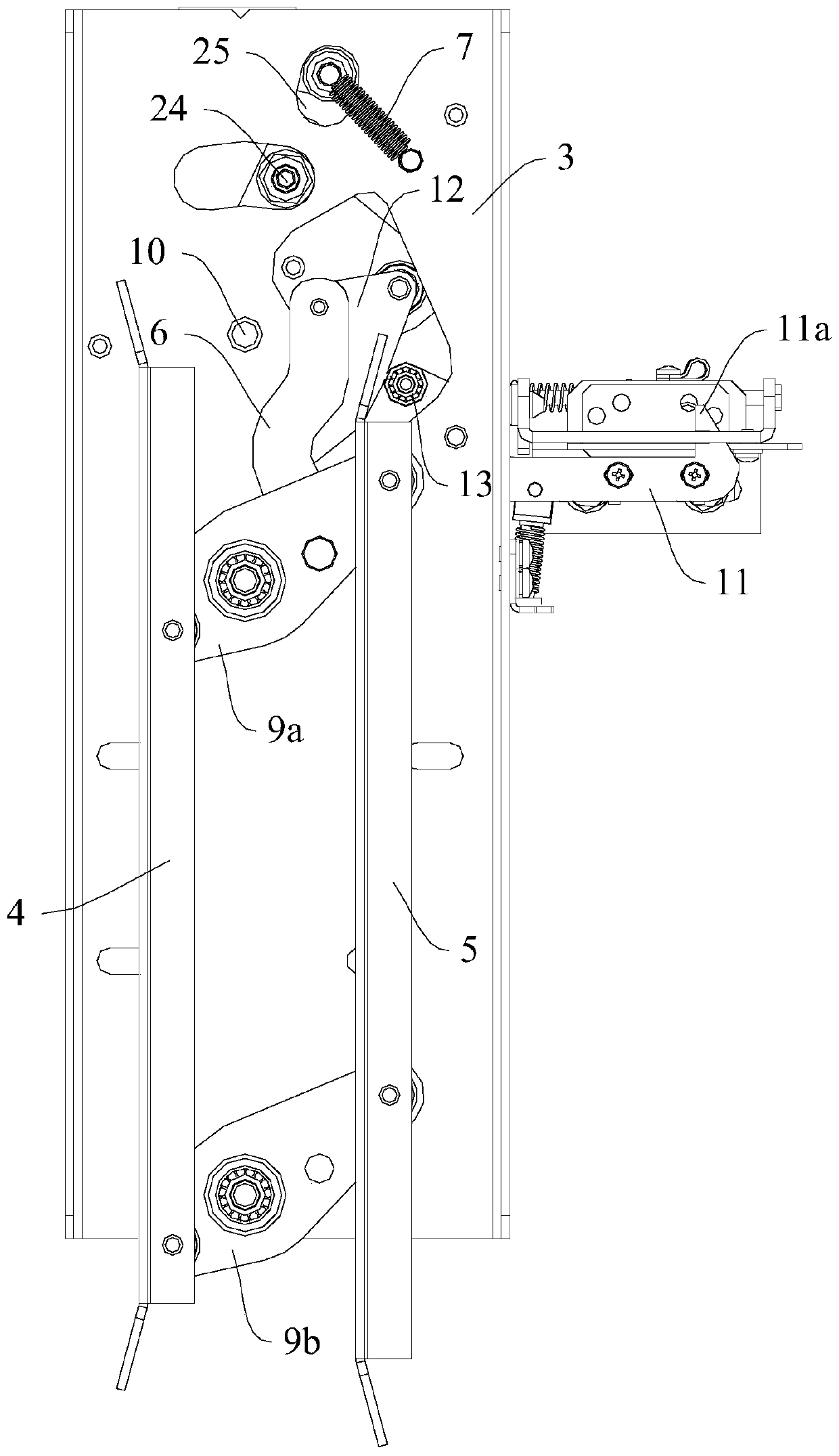 Integrated car door lock synchronous door knife and integrated car door lock synchronous door knife system