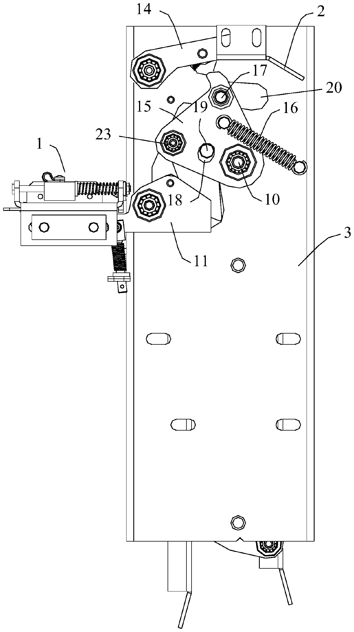 Integrated car door lock synchronous door knife and integrated car door lock synchronous door knife system