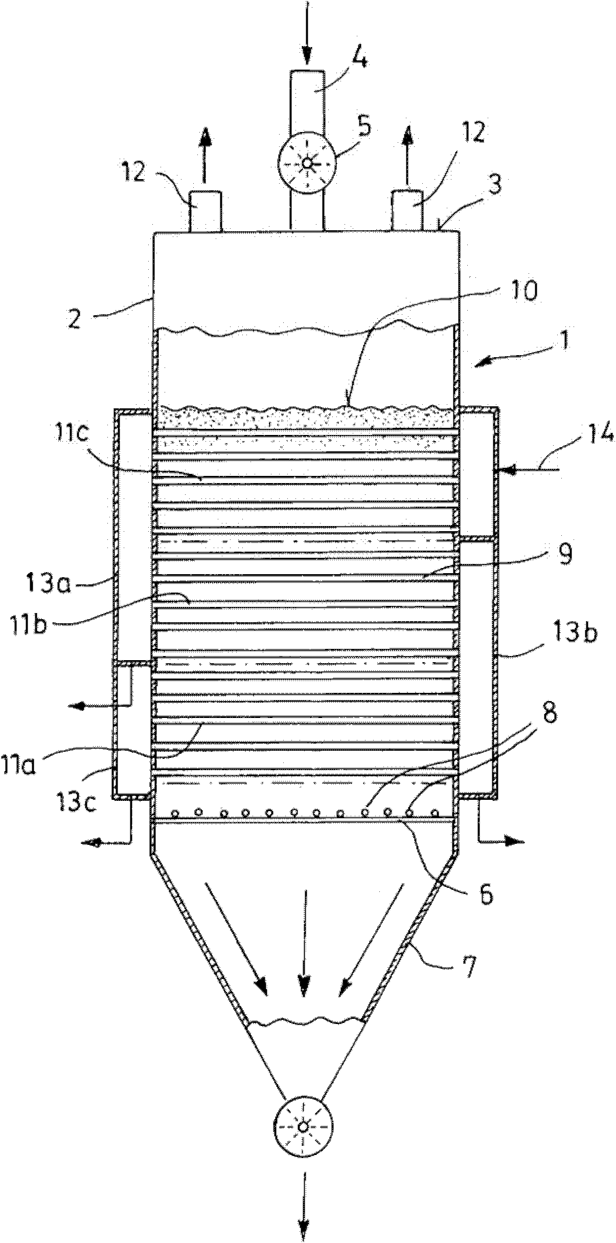 Indirectly heated fluidized bed dryer