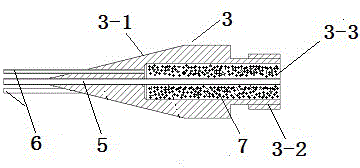 Processing process of lotus-root-core-shaped polytetrafluoroethylene insulation layer for radio frequency cable