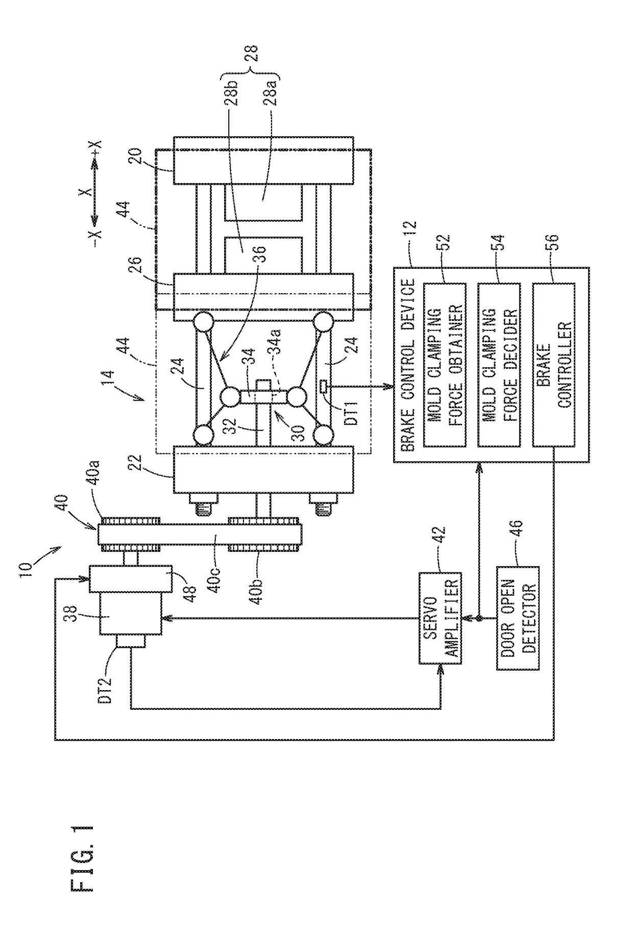 Brake control device for injection molding machine and brake control method for injection molding machine