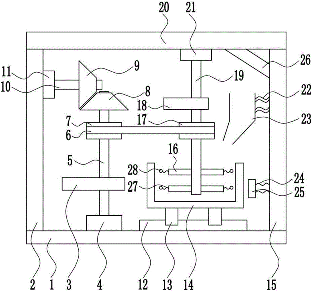 Anti-corrosive primer stirring device for gear box body machining