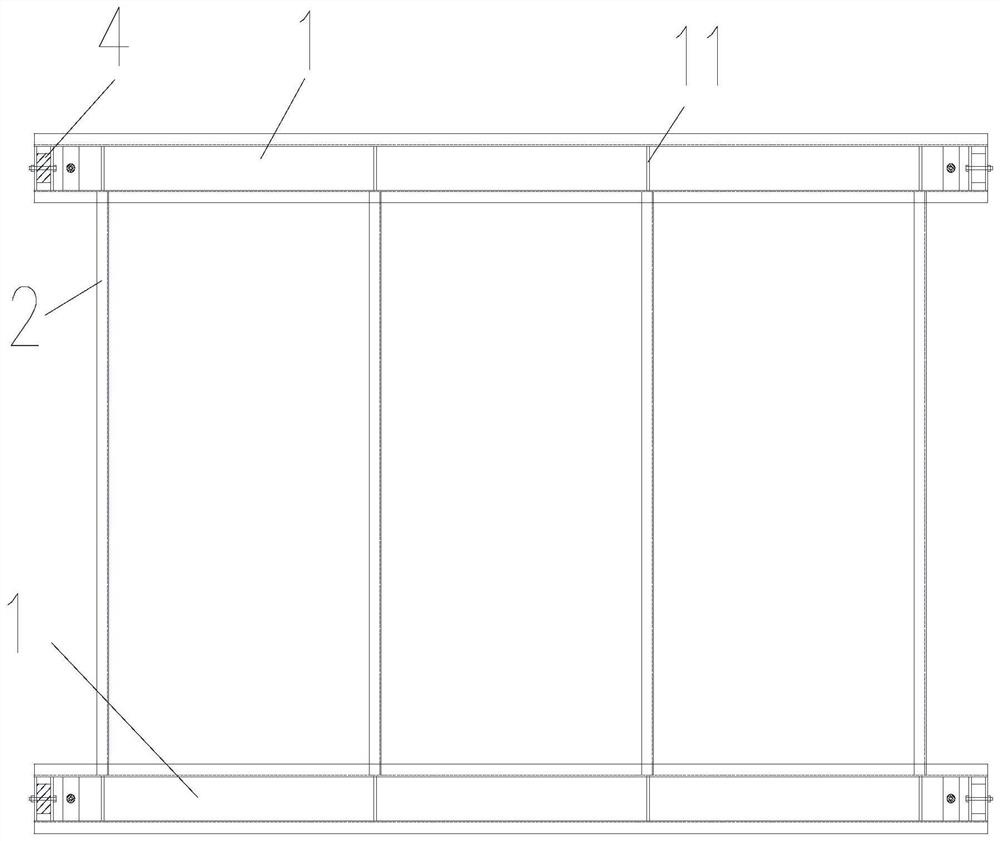 Steel plate composite beam operating platform