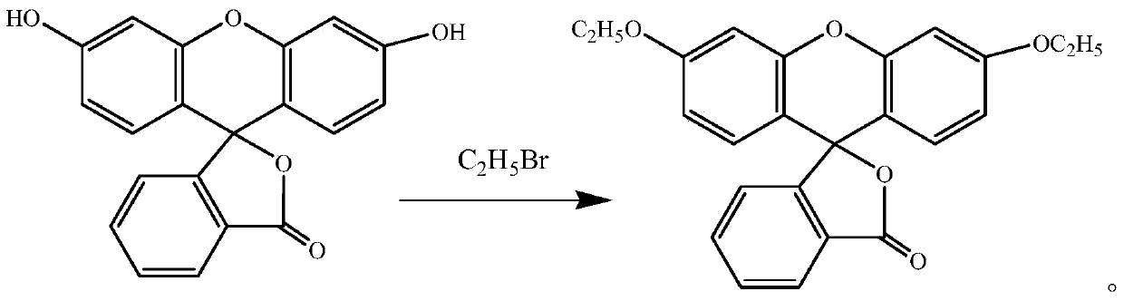 A kind of preparation method of 3,6-diethoxyfluorane yellow thermosensitive dye