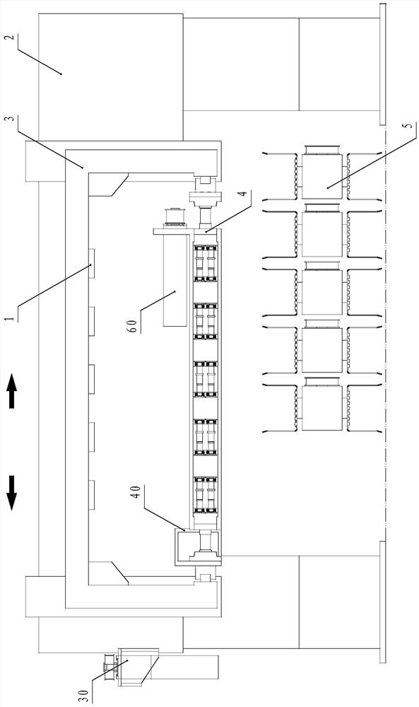 Demolding and counting machine as well as demolding and arranging device therein