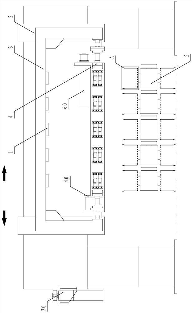 Demolding and counting machine as well as demolding and arranging device therein