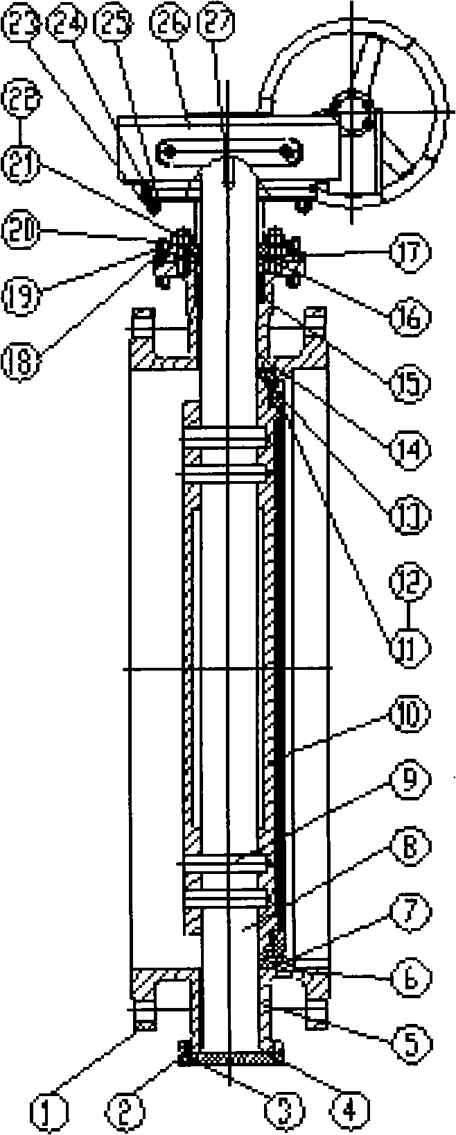 Cast iron eccentric bidirectional sealing butterfly valve