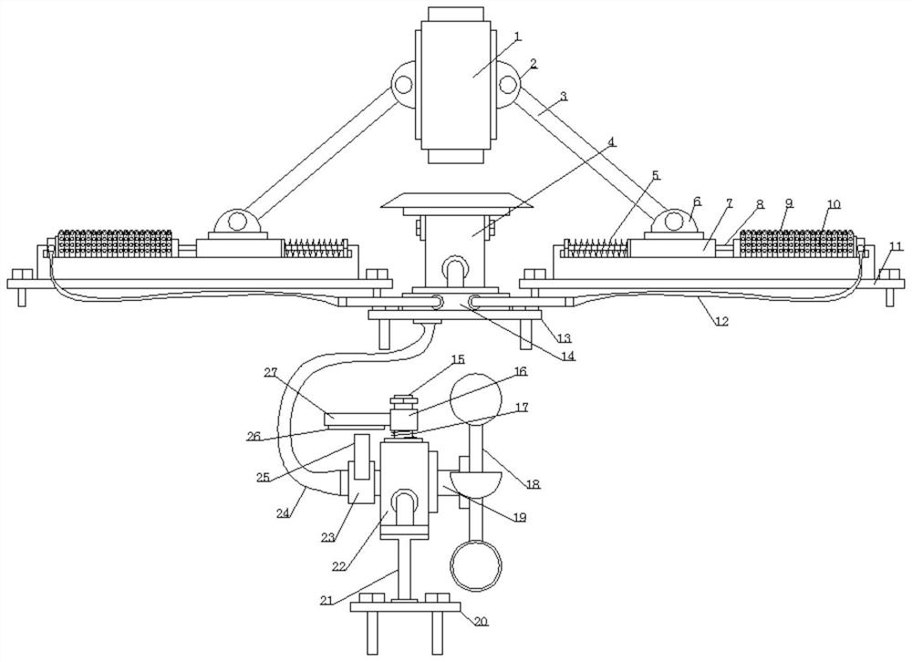 Controllable tree supporting device for gardens