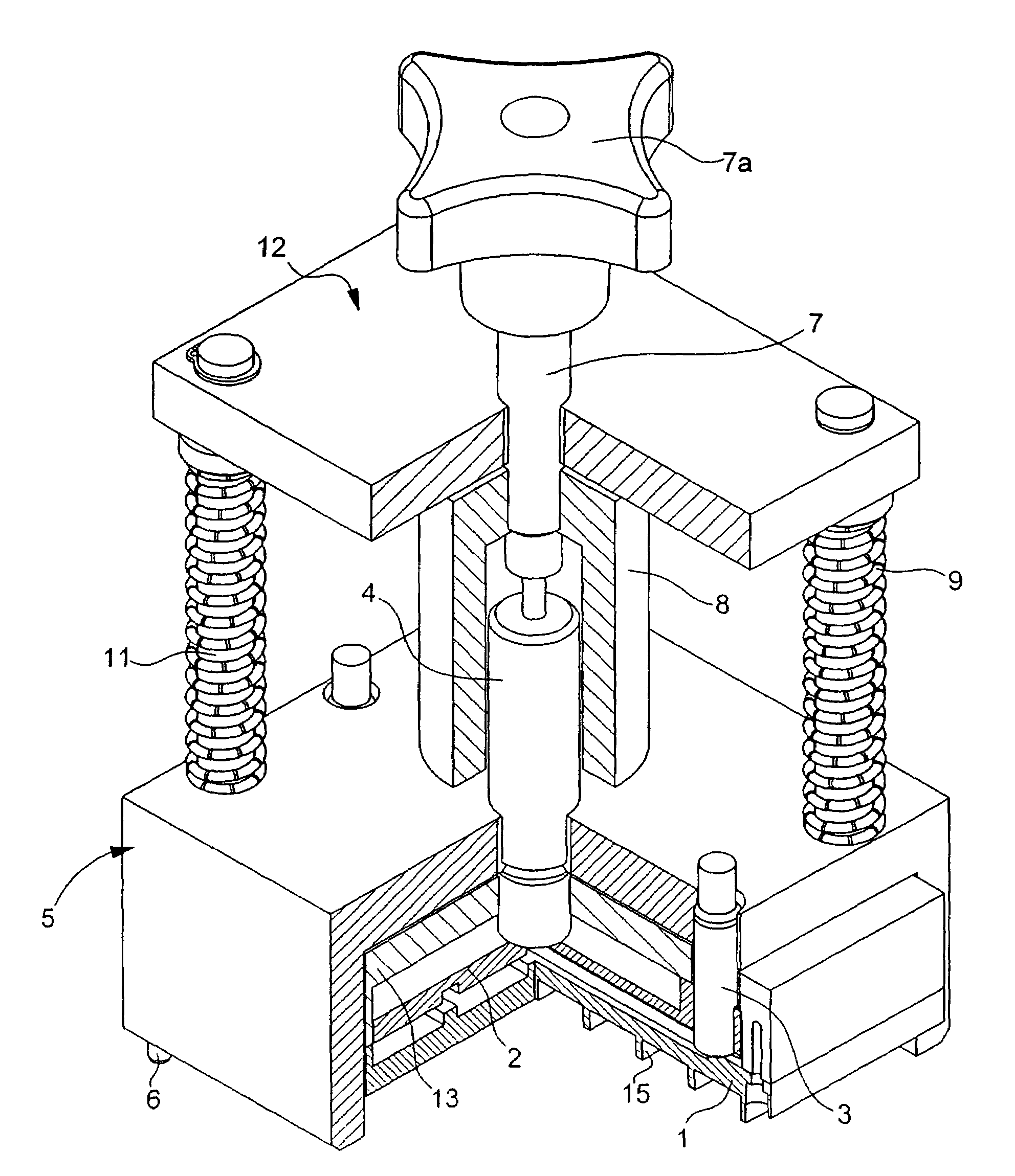 Device for positioning and affixing magnets to a magnetic yoke member of a motor