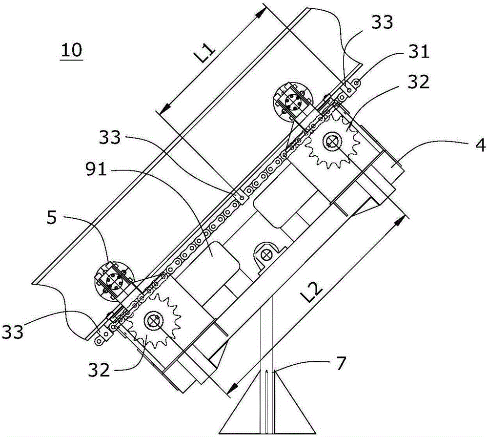 Running device for arch bridge