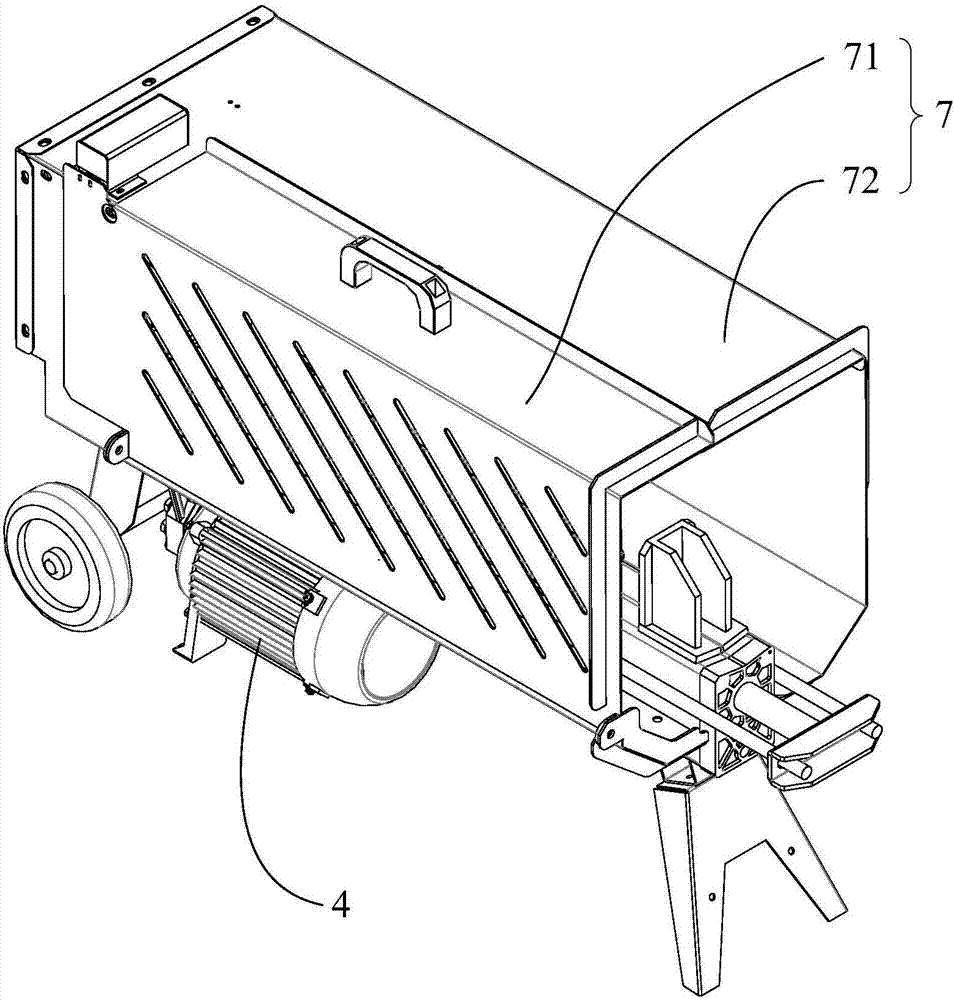 Wood splitting machine with 5T acting force