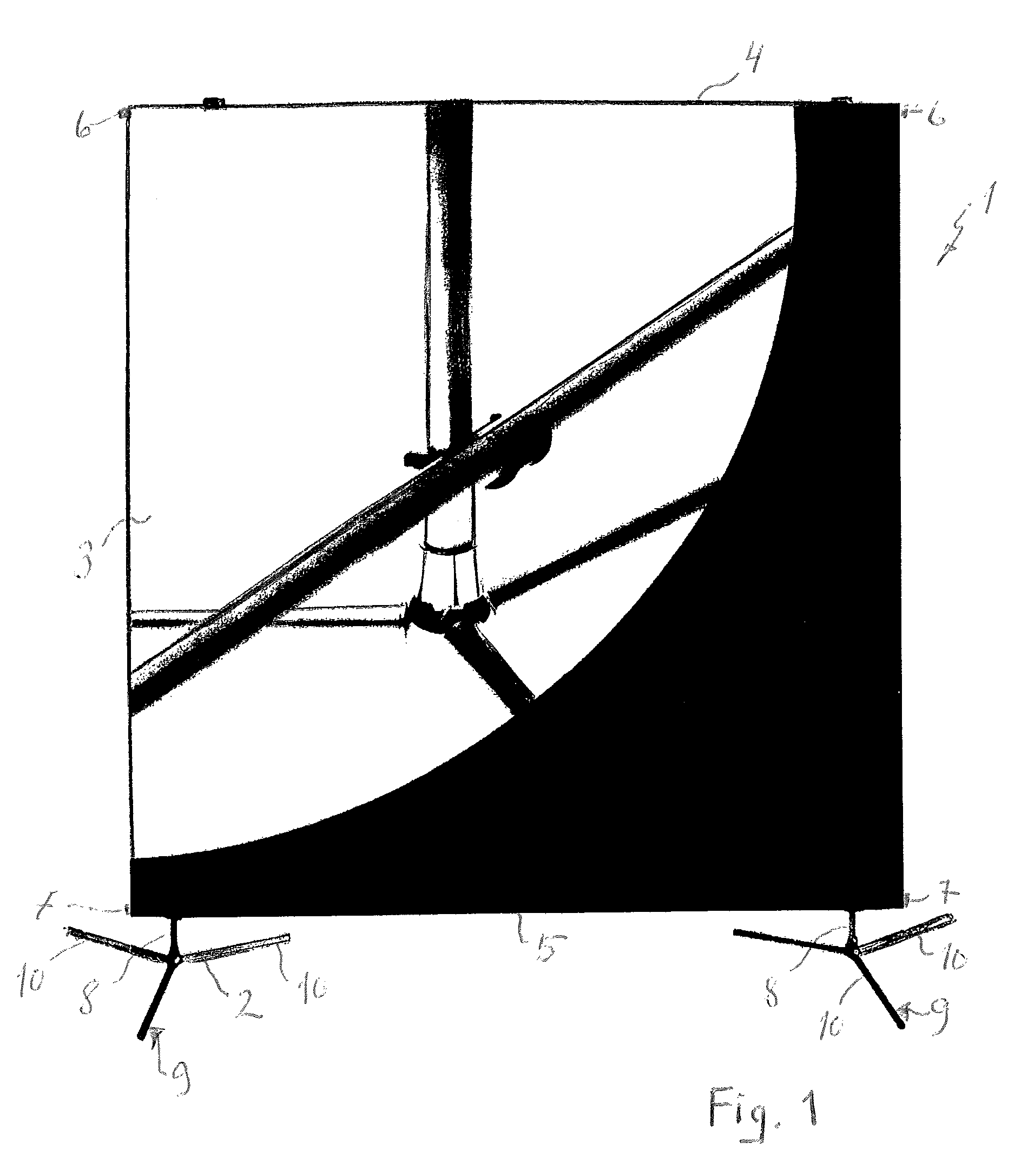 Device at a portable display panel system