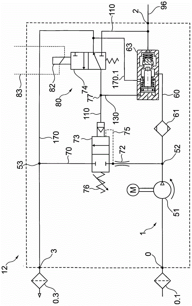 Compressed air supply device, pneumatic system and method for operating a pneumatic device