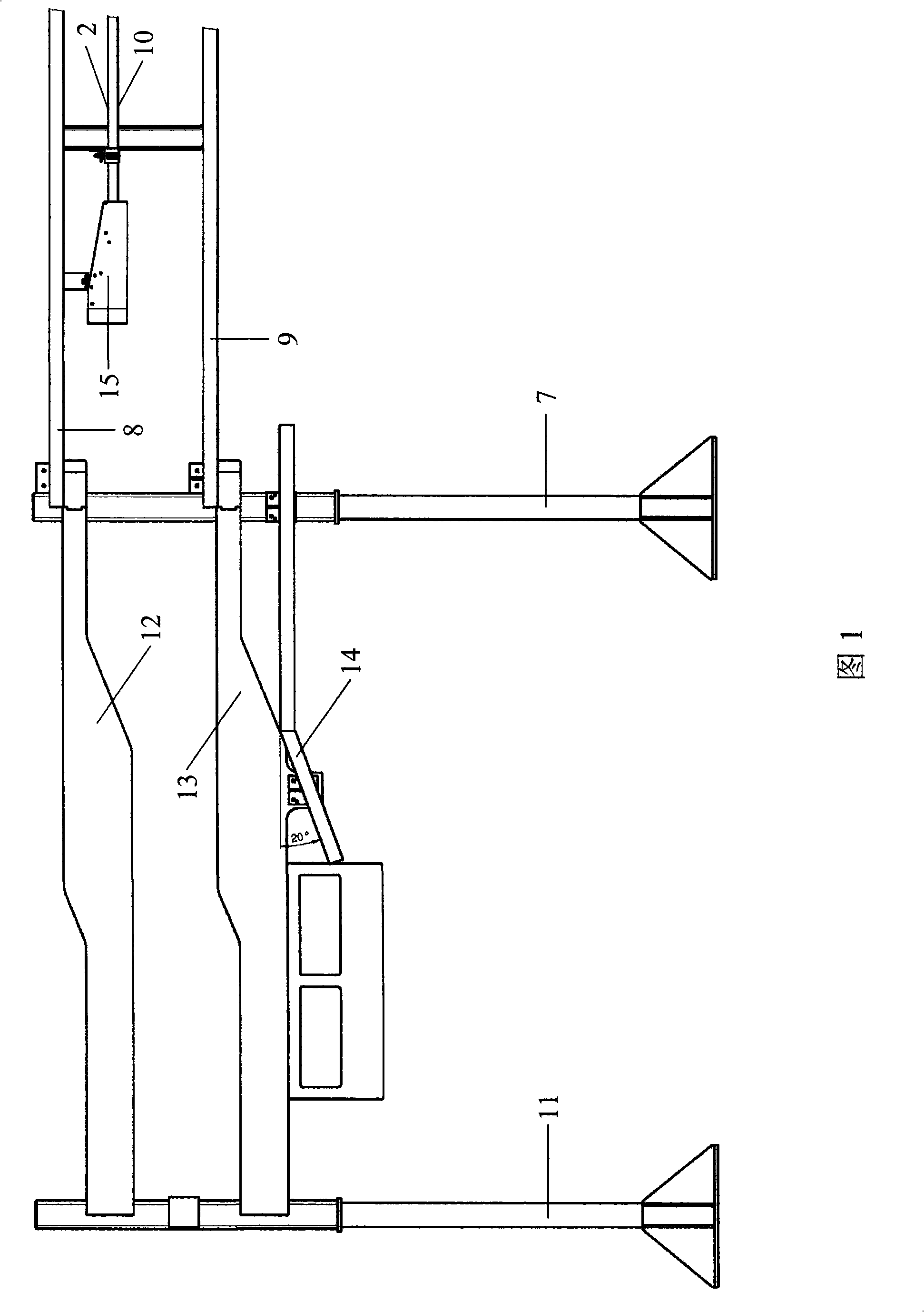 Gantry oil-to-electricity device with automatic current-collecting cart for RTG