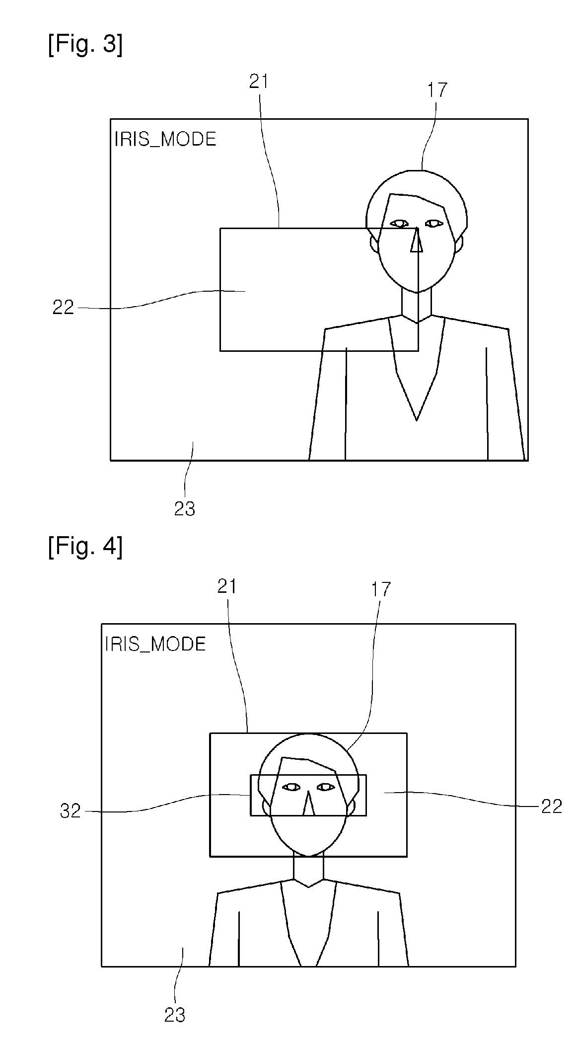 Iris scanning apparatus employing wide-angle camera, for identifying subject, and method thereof